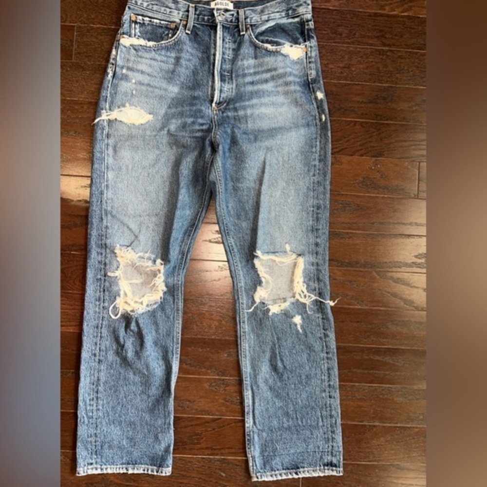 AGOLDE High Rise Straight Leg Jeans